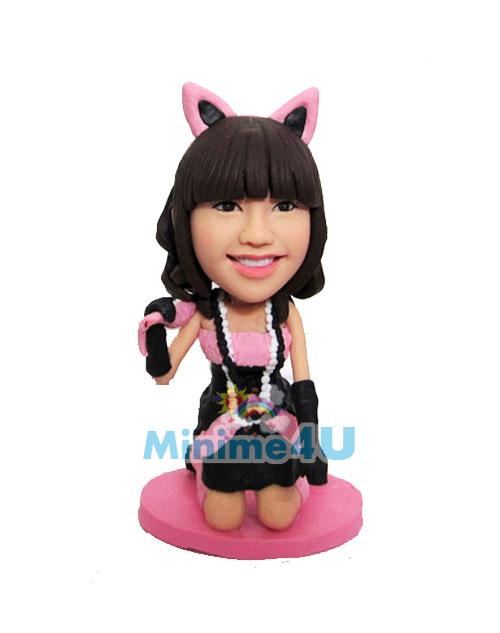 cute cat woman mini me template