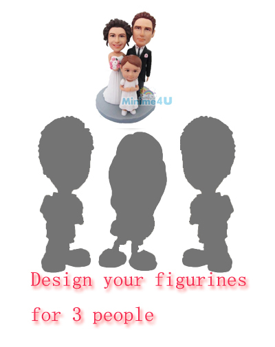 3 people customizable figurines
