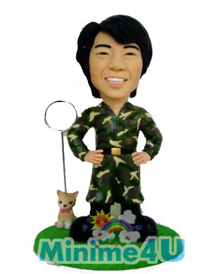 Soldier style mini me doll